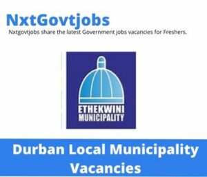 Durban Local Municipality Senior Tourism Officer Vacancies in Durban 2022 Apply now @durban.gov.za