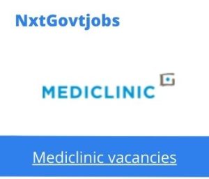 Mediclinic Newcastle Hospital CSSD Technician Vacancies 2022