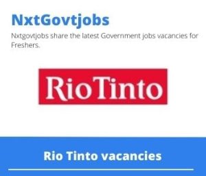 Rio Tinto Plant Operator Vacancies in Richards Bay 2023