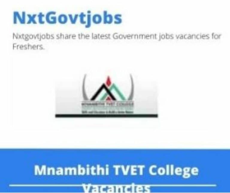 Mnambithi TVET NCV Lecturer Vacancies in Ladysmith 2023