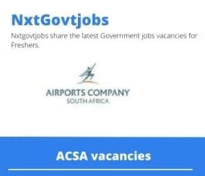 ACSA Building Supervisor Vacancies in Durban- Deadline 30 May 2023