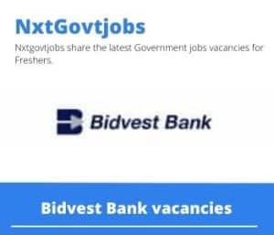 Bidvest Bank Personal Banker Vacancies in Durban 2023