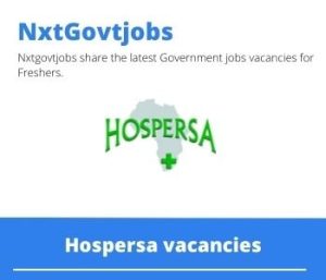 Hospersa Assistant Public Relations Officer Vacancies in Umhlanga – Deadline 11 May 2023