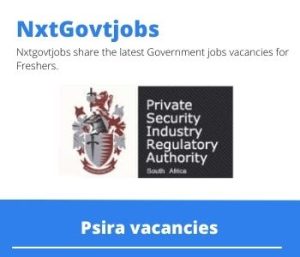 Psira Compliance Inspector Vacancies in Durban – Deadline 04 Dec 2023